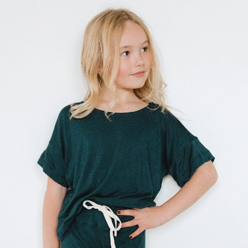 Mini Boxy Tee, Hunter Green