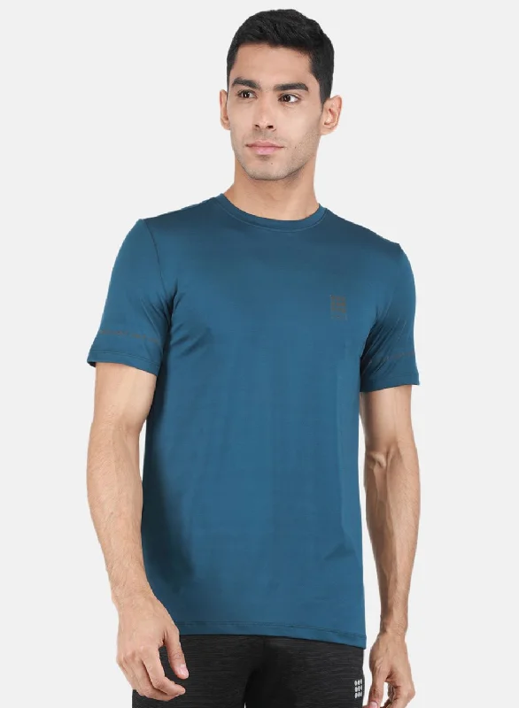 Rock-it Men Blue Solid T-Shirt