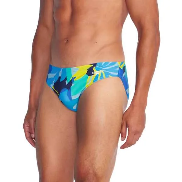 Soft modal boxer briefs for men-Beachstar Print Brief 2"-Arctic Glass