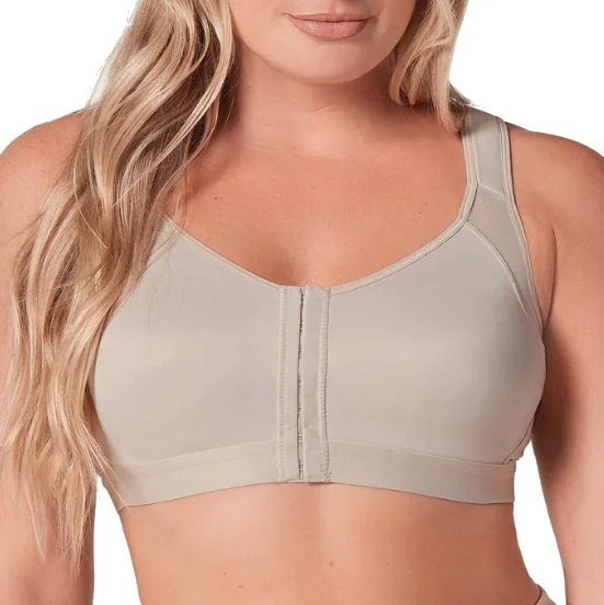 Soft cotton briefs for daily wear-Leonisa Front-Close Wirefree Posture Corrector Bra