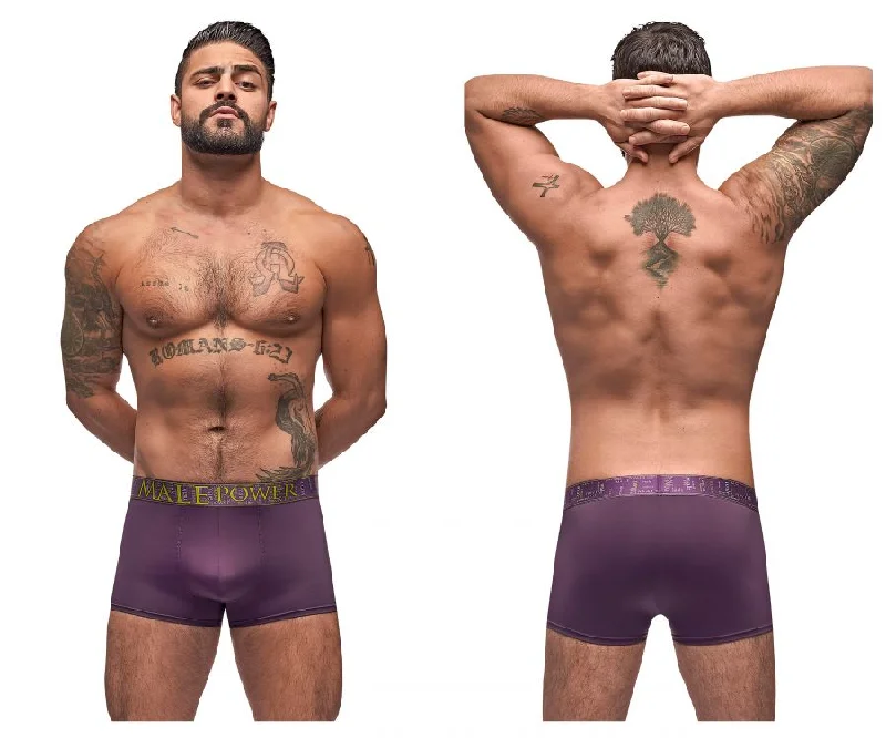 Men high-performance briefs-Male Power 150-249 Avant-Garde Enhancer Short Color Eggplant