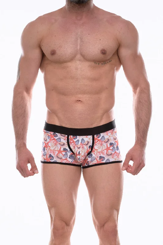 Men all-day stretch boxer trunks-Seashells Men's Boxer Brief Underwear