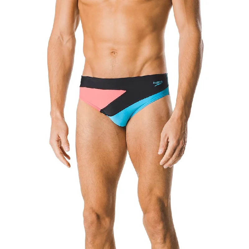 Men smooth cotton boxer briefs-Speedo Colorblock Brief