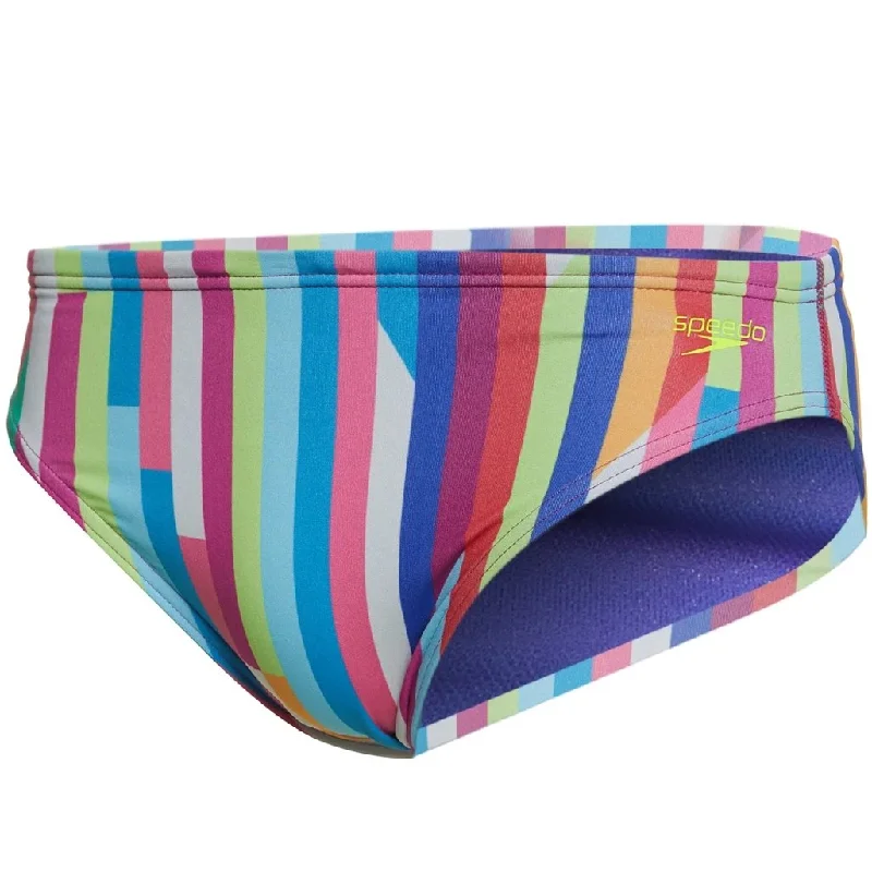 Men ultra-soft stretch briefs-Speedo Men's Rainbow Flash Brief