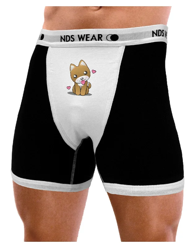 Men sports boxer briefs-Kawaii Puppy Mens Boxer Brief Underwear